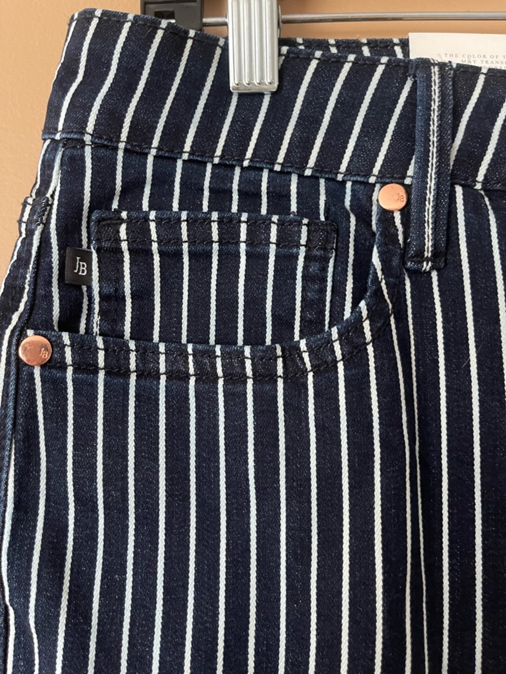 Judy Blue Striped Navy Pinstripe Trouser size 16w new with tags - Picture 5 of 9